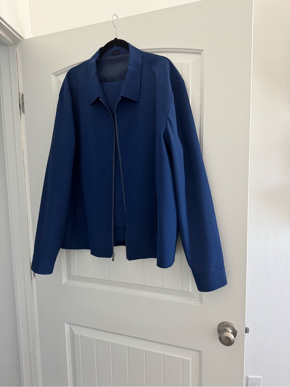 jf j.ferrar Men's Navy Zip-Front Shirt Jacket
